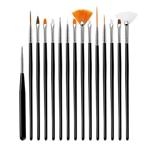 15Pcs Professional <b>Nail</b> Art Brush Set Multi Functional Gel <b>Polish</b> Liner Fan Painting Brushes Salon Home DIY Custom Logo - Product Image 3
