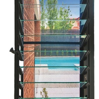 Ventanas de persianas Pavida Marco de aluminio Persiana de vidrio ajustable Ventanas Persiana de aluminio Fabricante de ventanas