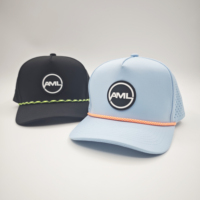 Casquettes de golf structurées en PVC et caoutchouc uni de haute qualité OEM, avec patch drapeau américain, pour hommes et femmes, casquettes de sport, casquettes de baseball