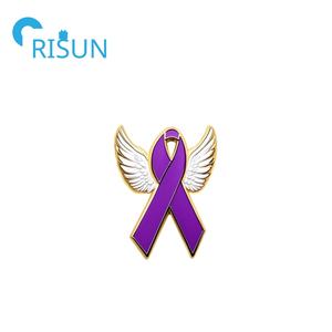 Fabricación de cinta púrpura, esmalte suave y duro, conciencia de la <span class=keywords><strong>violencia</strong></span> doméstica, alfileres, nunca te rindas, alfileres de solapa - Product Image 6