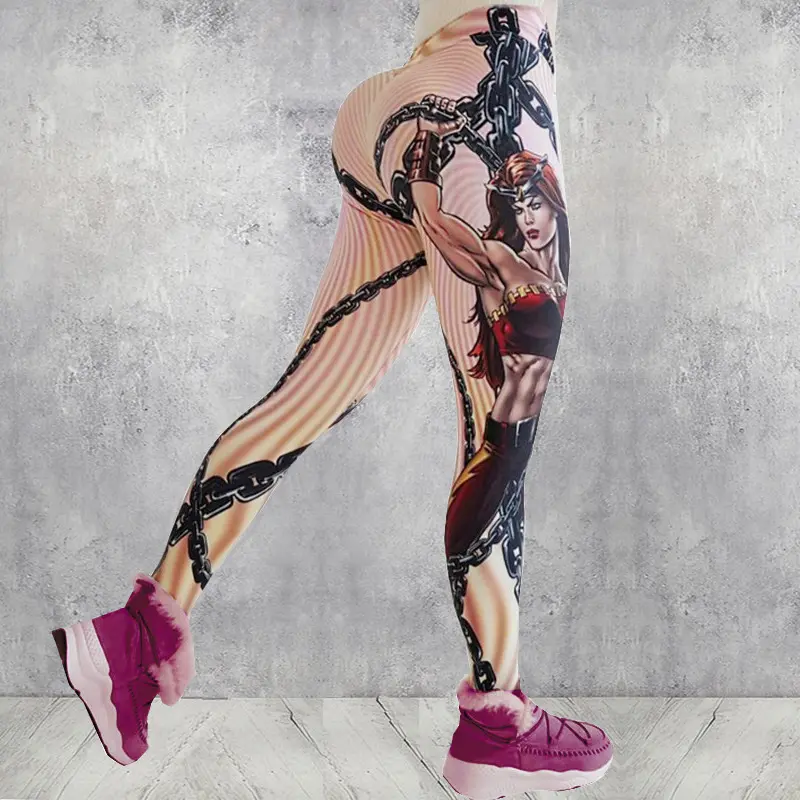 Patlayıcı spor giyim kadın legging dijital baskı kahraman savaşçı sweatpants yoga pantolon spor tayt fabletics powerhold