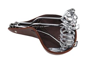 Gyes Retro sillín de piel de vaca asiento de resorte de bicicleta para bicicleta de carretera MTB Vintage hecho a mano cuero de vaca - Product Image 4