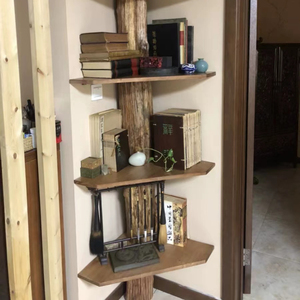 <span class=keywords><strong>Libreria</strong></span> Creativa a Forma di Albero in Legno Massello, Scaffale Decorativo Angolare <span class=keywords><strong>da</strong></span> Terra - Product Image 6