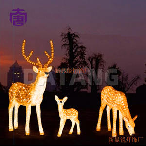 Al Aire Libre IP65 grande 3D Santa trineo Navidad Reno luces LED personalizable Color Fácil instalación para la decoración de la calle - Product Image 6