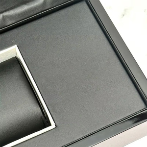 High Quality Wooden Luxury Brand Green Leather Wooden Storage Gift Single Large Packaging Watch <b>Box</b> With Logo Ready Stock - Product Image 2