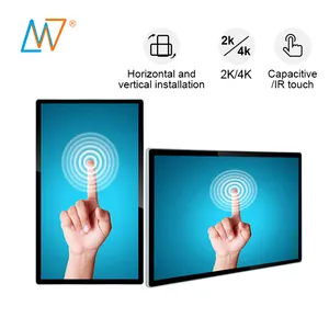 Pantalla táctil led de 42 pulgadas para uso comercial, monitor lcd capacitivo montado en tv