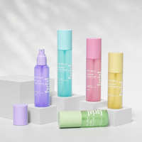 Flacon pulvérisateur cylindrique à brume fine, volume et couleur personnalisés, rechargeable, pour brume corporelle et capillaire, emballage cosmétique en plastique PET mat