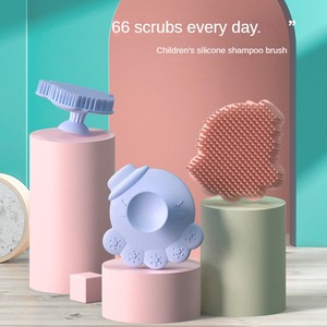 Brosse à shampooing en silicone pour bébé, forme d'animal, multifonction pour le bain des nouveau-nés, frottage de la <span class=keywords><strong>boue</strong></span>, 10x10x5cm - Product Image 2