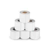 Rollo de Etiquetas de Código de Barras en Blanco OEM, Etiqueta Autoadhesiva de Papel para Gestión de Inventario de Almacén