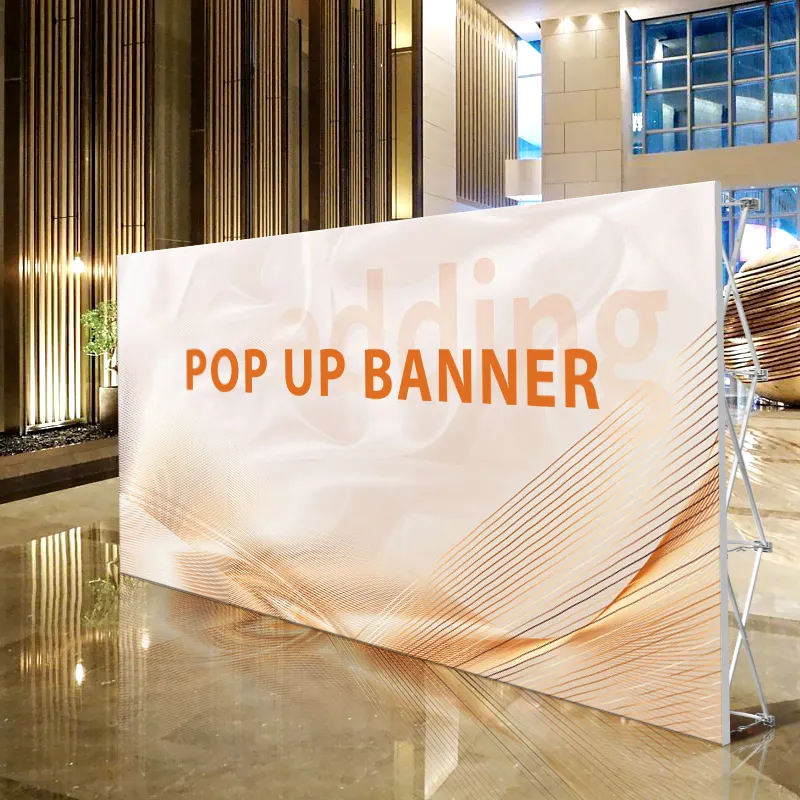 Một khung biểu ngữ Pop Up hiển thị gian hàng Pop Up Banner hiển thị Pop Up Backdrop Backlit ánh sáng hộp hiển thị đứng
