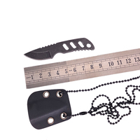 EDC — Mini collier de poche pliable en acier inoxydable, couteau de survie, avec porte-clés, Sports de plein air, Camping, randonnée, chasse,