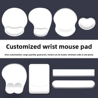 Repose-poignet en silicone en forme de cœur avec repose-poignet pour ordinateur portable de bureau, petite taille, design épaissi, couleur unie, repose-clavier