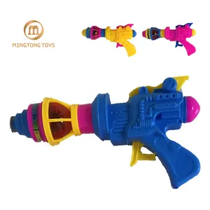 Promotie Kinderen Klassiek Goedkoop Speelgoed Plastic Knipperlicht Shooter Gyro Draaiend Pistool