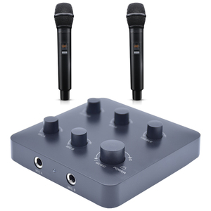 Sistema <span class=keywords><strong>mezclador</strong></span> de Karaoke portátil 16 canales MICRÓFONO INALÁMBRICO TV PUERTO DE Audio para Karaoke en casa, Reunión, fiesta, <span class=keywords><strong>DJ</strong></span> - Product Image 3
