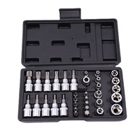 Kit d'outils multifonctionnel professionnel de 34 pièces en gros avec étui, tournevis hexagonal en forme de fleur