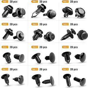 คลิปยึดอัตโนมัติ 240 ชิ้น พร้อมอุปกรณ์ถอดตัวยึด 5 ชิ้น สำหรับซ่อมแซมและเปลี่ยนแผงตัวถังรถยนต์ ชุดตะปูพลาสติกขยายตัว - Product Image 3