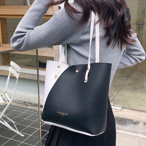 Modische tragbare Einkaufstasche für Damen Kunstleder große Kapazität Mädchen-Tote-Tasche - Product Image 5