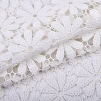 Nouveau design, tissu brodé pour filles, blanc, doux, à œillets, 430 g/m², poids moyen, respirant, tissé, couleur personnalisée, sur commande