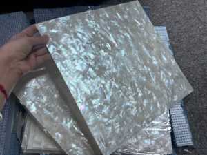 Fornitura Diretta dalla Fabbrica di Fogli di Madreperla Naturale Bianca 14*24cm e 30*30cm per Arte, Artigianato e Intarsi su Mobili - Product Image 4