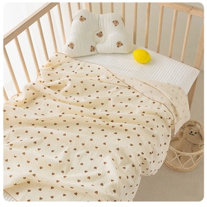 ผ้าฝ้าย2ชั้น110*100ซม. มัสลินห่อผ้านวมนุ่มพิเศษผ้านวมคลุมอาบน้ำเด็กผ้าห่มคลุมอาบน้ำลายการ์ตูนผ้านวมห่อตัวทารก - Product Image 2