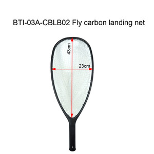 Meilleure vente filet de pêche à la mouche à long manche en fibre de carbone à tête ronde avec filet en caoutchouc transparent CBLB03 série E10 - Product Image 5