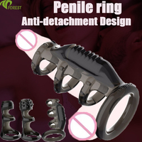 Herren Silikon-Massage-Penisring-Set zur Steigerung der Empfindung und Verlängerung der Intimitätszeit - Sexspielzeug für Männer zur Stimulation