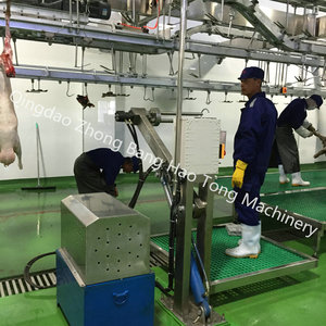 Machine <span class=keywords><strong>à</strong></span> peler la peau de chèvre clé en main, dépeigneuse de peaux de mouton en acier inoxydable, équipement d'abattoir pour l'abattage halal de moutons et agneaux - Product Image 2