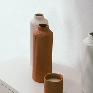 Jarrón de Cerámica YBH, Producto de Alta Demanda para Decoración del Hogar, Estilo Nórdico <span class=keywords><strong>Minimalista</strong></span> con Rayas, Decoración de China - Product Image 4