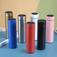 Affichage Led de la température d'usine Flacons sous vide thermiques Thermos Cup Bouteille d'eau intelligente en acier inoxydable avec infuseur à thé 500ml