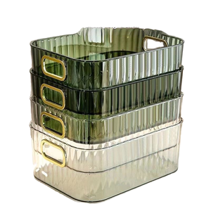 Ánh Sáng Sang Trọng Hiện Đại Máy Tính Để Bàn Hộp Lưu Trữ Trong Suốt Acrylic Nhựa Đồ Lặt Vặt Lưu Trữ Giỏ Bàn Hoàn Thiện Hộp Lưu Trữ - Product Image 1