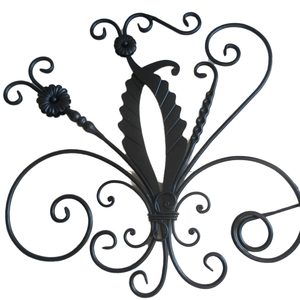 단철 장미 스크롤 시리즈 단조 주조 정원 울타리 게이트 금속 장식 농장 사용을위한 강철 프레임 격자 - Product Image 1