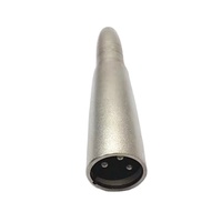 Konverter Jack Metal Berkualitas Tinggi 6.35mm ke XLR Male, Adaptor Audio 1/4" TRS ke XLR Male, Adaptor 6.35 Female ke XLR Male