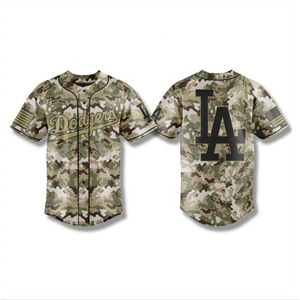 Desain Baru Pola Camo Sublimasi Los Angeles Mesh Fashion Kaos Baseball Pria San Diego Jersey Baseball Pria - Product Image 3