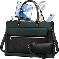 Sac à bandoulière pour ordinateur portable en cuir PU imperméable de 15.6 pouces pour les enseignants et le bureau