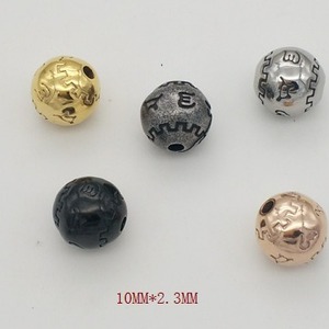yunnique Stainless Steel <b>Spacer</b> Beads 10mm Round Plated For Bracelet Making DIY Jewelry Components - Product Image 2
