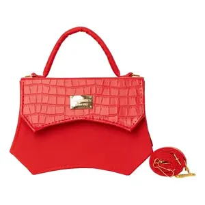 Sac bandoulière vintage Fana en PU rouge à motif alligator, fermeture à boucle, imperméable, sac à bandoulière pour femme, été - Product Image 1
