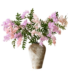 Fleurs artificielles Qingyu Chronicle, fleurs de locustes blanches, roses, violettes claires, fleurs en soie, décorations de mariage et de maison - Product Image 5