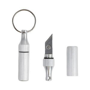 Couteau miniature portable en laiton gravé pour porte-clés, petit couteau capsule pour ouvrir les colis - Product Image 5