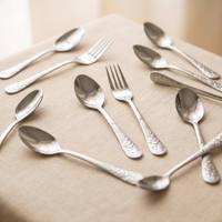 Ensemble de couverts de cuisine en acier inoxydable 18/0 durable de qualité supérieure, couteau, fourchette, cuillère, argenterie polie miroir pour hôtel et maison