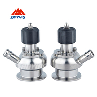 Válvula de Muestreo Aséptica Sanitaria con Tapón de PTFE de Alta Calidad Ss316l con Doble Entrada/Salida, Abrazadera Triple Tc 25.4mm 50.5mm