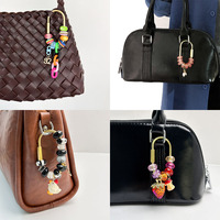 JS Luxe Geknoopte Sleutelhanger Charms Letter Fruit Cartoon Strik Hart Hanger Aangepaste Karabijnhaak Autosleutelring Ornament voor Tas Accessoire
