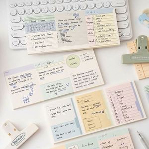 80-sheet Multi-functional Macaron Color Series Hardcover Planner <b>Sticky</b> <b>Note</b> Set (Thermal Binding) Checklist/Grid/Lined - Product Image 5
