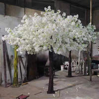 Arbre artificiel en fibre de verre de haute qualité, fleurs de cerisier blanches, pour mariage et remise de diplôme, décoration intérieure/extérieure pour fêtes à domicile