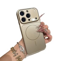 Funda Protectora para Teléfono Móvil con Panel Trasero Mate de Cobertura Total, Segunda Capa Magnética Resistente a Impactos para iPhone 14 15 16 17 Pro Max