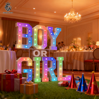 Articles de fête pour révélation du sexe : Lettres lumineuses LED BOY ou GIRL de 3 et 4 pieds pour décorations de révélation du sexe