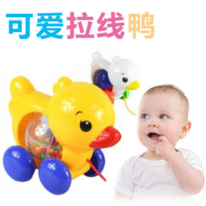 Jouet de marche à la corde en forme de canard avec fonction de hochet pour les tout-petits, longueur 15 cm, largeur 8 cm, hauteur 11 cm - Product Image 3