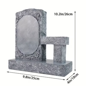 Banc commémoratif gravé sur mesure, pierre tombale en résine à face unique avec sculptures d'arbre de vie et de rose, décoration de jardin pour <span class=keywords><strong>cimetière</strong></span> - Product Image 6