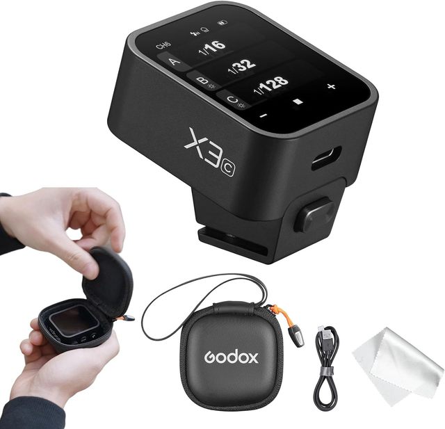 Godox X3-C Official TTL Wireless Flash Trigger Compatible for Canon Camera, OLED Touchscreen Flash Transmitter
