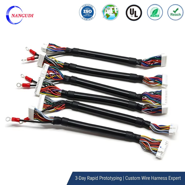 Custom Shielded Tinned Copper Wire Harness Ring Terminals for for for Electronic Industrial Automotive Medical OEM ODM Fast