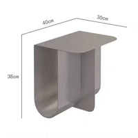 KINNOS Meuble d'Angle Créatif Nordique en Acier Inoxydable Rangement pour Livres, Tables Basses et d'Appoint Modernes pour Salon
